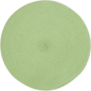 Juvale Round Woven Placemats (Green, 15 in, 4 Pack)