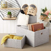 Juvale Fabric Basket Storage Containers, 4 Sizes (Grey, 4 Pieces)