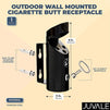 Outdoor Wall Mounted Cigarette Butt Receptacle (9 In, Black)