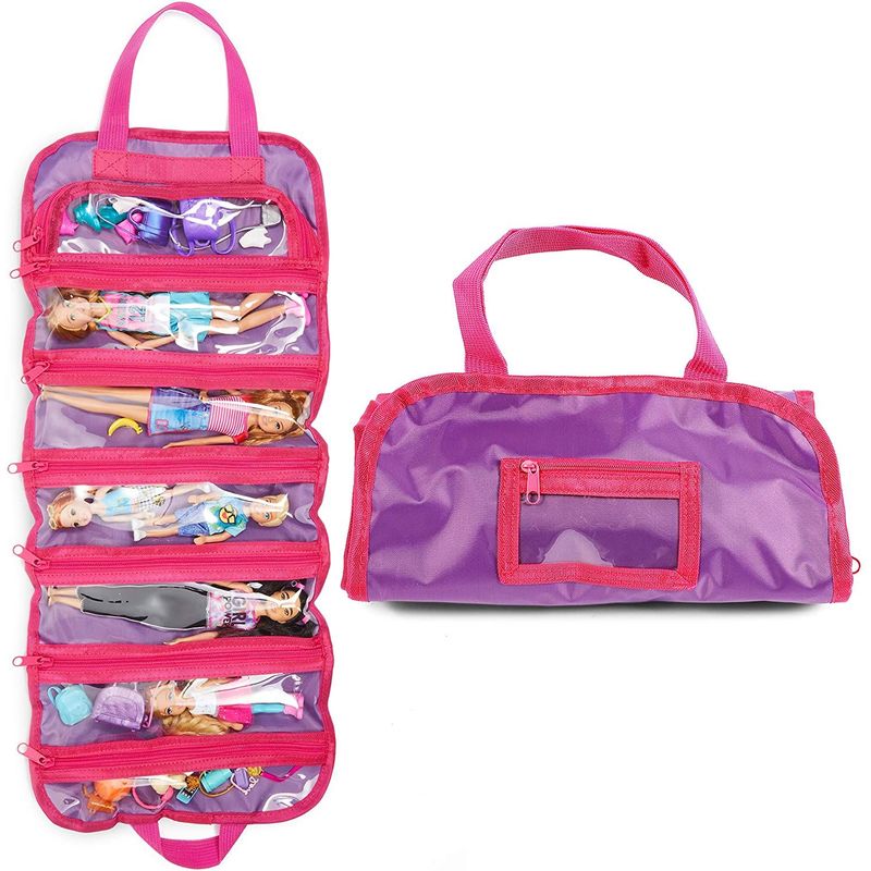 Hanging Toy Storage Organizer for Kids (Purple, 10.6 x 25 Inches)