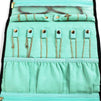 Hanging Jewelry Organizer for Traveling (10 x 21.7 in, Green)
