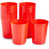 Red Stadium Cups, Reusable Plastic Party Tumblers (16 oz, 16 Pack)