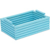 Blue Wooden Crate Nesting Boxes for Storage (3 Sizes, 3 Pieces)