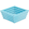 Blue Wooden Crate Nesting Boxes for Storage, Angled Design (3 Sizes, 3 Pieces)