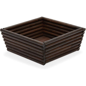Wooden Crate Nesting Boxes for Storage (3 Sizes, Dark Brown, 3 Pieces)