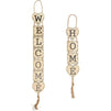 Juvale Wood Welcome Home Front Door Signs with Hemp Rope (2 Pack)