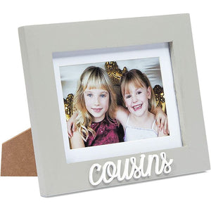 Juvale Cousins Picture Frame for 4 x 6 and 5 x 7 Inch Photos (Grey, 9 x 0.5 x 7.1 Inches)