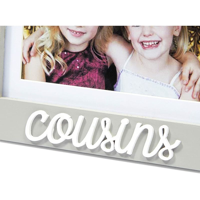Juvale Cousins Picture Frame for 4 x 6 and 5 x 7 Inch Photos (Grey, 9 x 0.5 x 7.1 Inches)