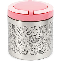 Insulated Lunch Container with Handles (22 oz, Pink)