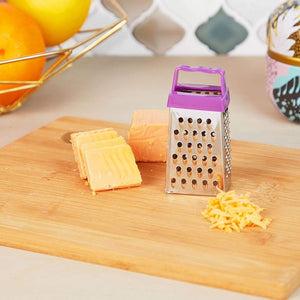 Novelty Mini Stainless Steel Cheese Grater Set (1.5 x 2.9 x 1.15 Inches, 6 Pack)