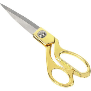 Gold Stainless Steel Sewing Scissors for Quilting, Fabric Crafts (8 Inches)