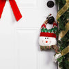Christmas Door Hangers, Plush Snowman and Santa Claus Holiday Decorations (2 Pieces)