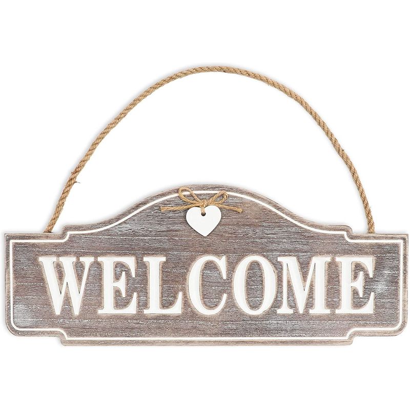 Juvale Rustic Wooden Welcome Sign (17 x 6.75 Inches)