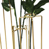 Metal Hinged Plant Stand Set with Glass Test Tube Vases (Gold, 6 Pieces)