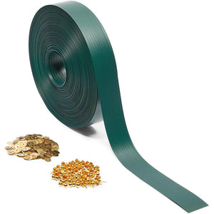 Juvale Chain Link Fence Slats, Privacy Tape with Brass Fasteners (Green, 1.8 in x 250 Ft)