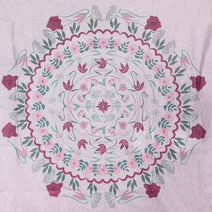 Rose Mandala Bohemian Wall Hanging (Pink, 59 x 80 Inches)