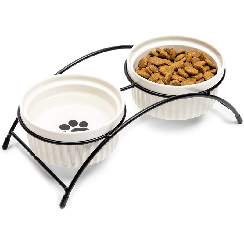 Juvale Ceramic Pet Bowl Set for Cats and Dogs (3 Pieces)