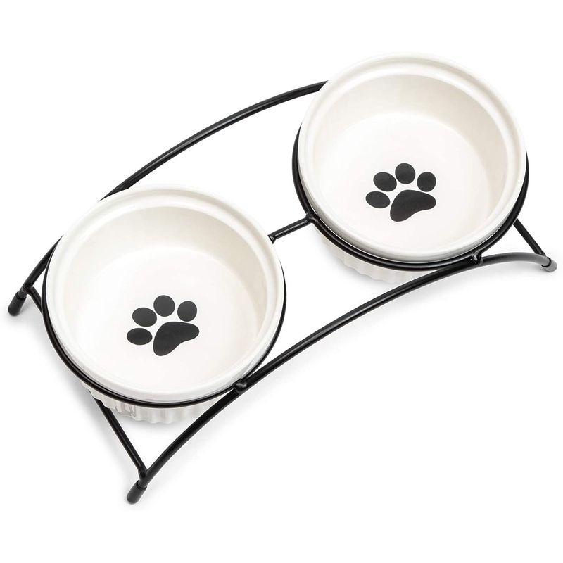 Juvale Ceramic Pet Bowl Set for Cats and Dogs (3 Pieces)