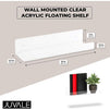 Wall Mounted Clear Acrylic Floating Shelf (15 x 4.5 x 3 in)