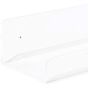 Wall Mounted Clear Acrylic Floating Shelf (15 x 4.5 x 3 in)
