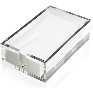 Clear Acrylic Napkin Holder with 50 White Napkins (9 x 5.5 x 26 Inches)