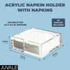 Acrylic Napkin Holder and Napkin Set (7.4 x 7.4 x 2.75 Inches)