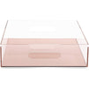 Rose Gold Acrylic Letter Tray for Office Desk (10.5 x 12 x 3 in)