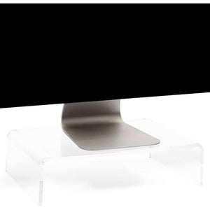 Acrylic Computer Monitor Stand, Clear Display Riser (4 x 15 x 10 Inches)