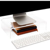 Acrylic Computer Monitor Stand, Clear Display Riser (4 x 15 x 10 Inches)