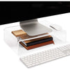 Acrylic Computer Monitor Stand, Clear Display Riser (4 x 15 x 10 Inches)