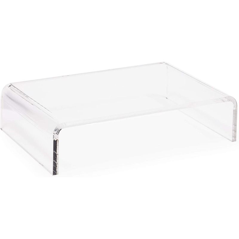 Acrylic Computer Monitor Stand, Clear Display Riser (12 x 8 x 3 in)