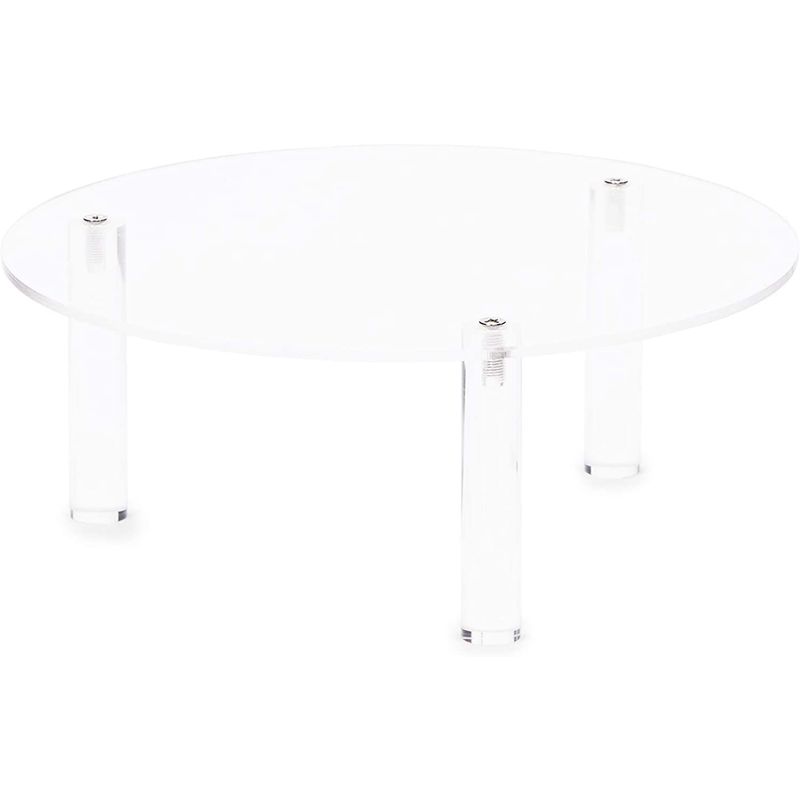 Round Acrylic Cake Stands, Clear Dessert Display Holders in 4 Sizes (4 Pack)