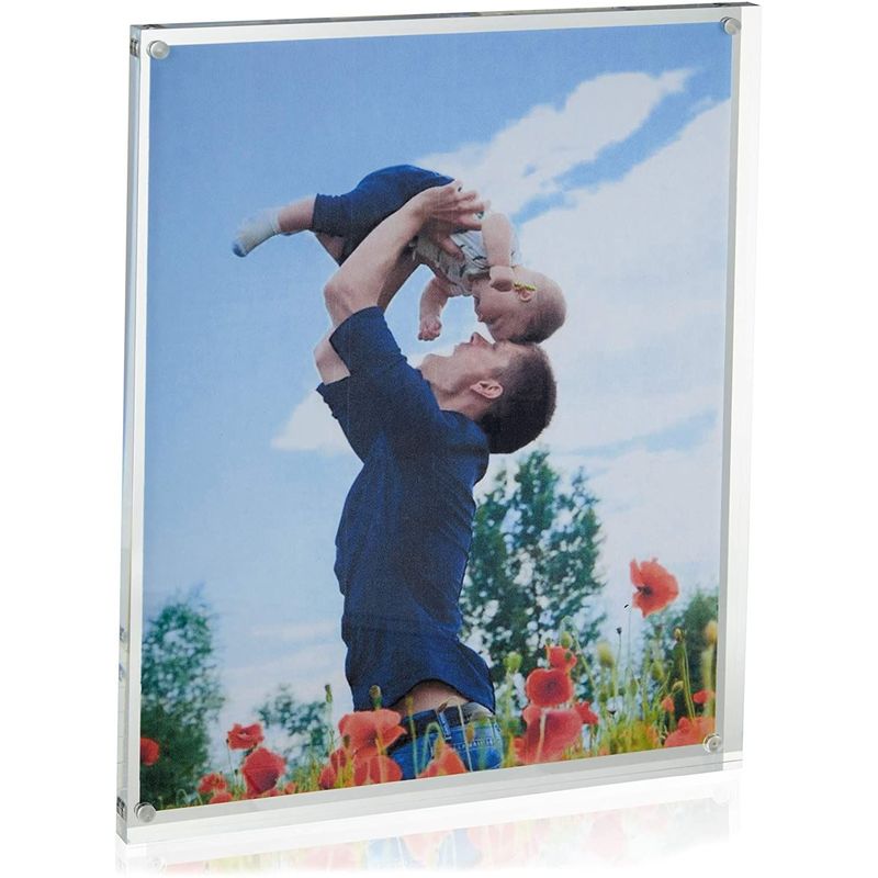 Juvale Magnetic Acrylic Picture Frame for 8.5 x 11 Inch Photo