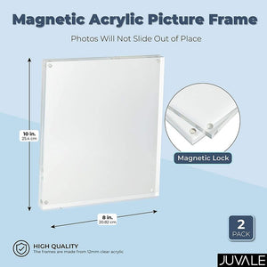 Juvale Magnetic Acrylic Picture Frame for 8 x 10 Inch Photo