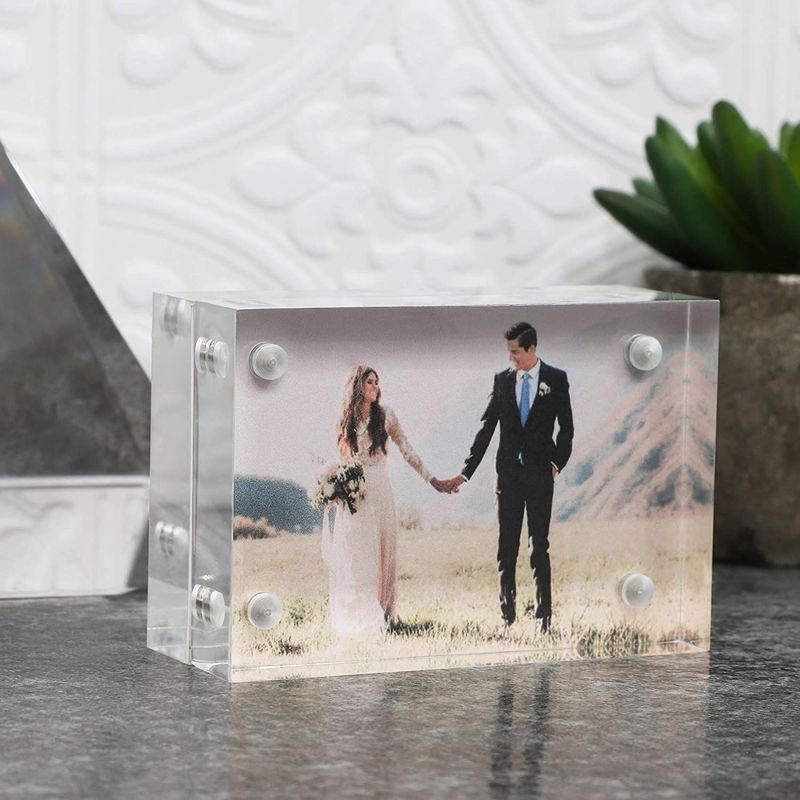 JUNOMI® Set of 2 30 x 40 cm Oak Wood Photo Frame, Black Photo Frame with  Shatterproof Plexi Glass