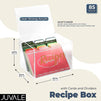 Acrylic Recipe Box with 60 Cards and 24 Dividers (85 Pieces)