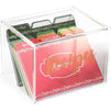 Acrylic Recipe Box with 60 Cards and 24 Dividers (85 Pieces)