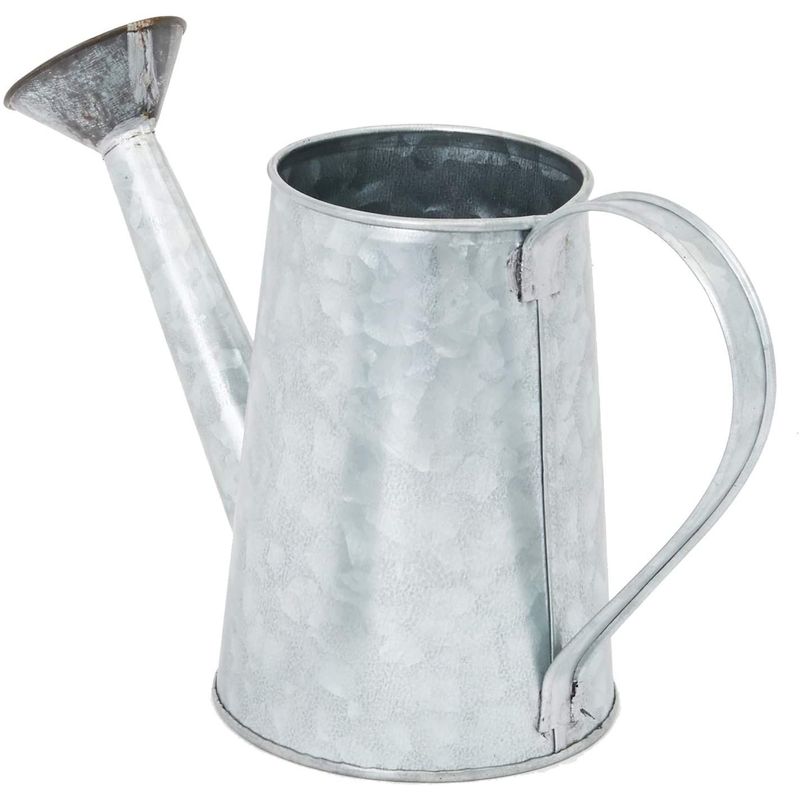 Juvale Galvanized Watering Can Vases with Handle for Home Decor (5.5 Inches, 2 Pack)