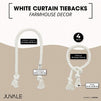 Juvale White Rope Curtain Tiebacks, Holdbacks for Drapes (29 in, 2 Pairs)