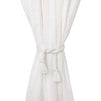 Juvale White Rope Curtain Tiebacks, Holdbacks for Drapes (29 in, 2 Pairs)