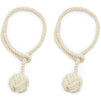 Beige Rope Curtain Tiebacks, Holdbacks for Drapes (20 Inches, 2 Pack)
