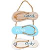 Juvale Wooden Hanging Wall Sign Beach Decor, Good Vibes Only (9 x 16 Inches)