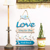 Ocean Hanging Wall Sign, I Love You to the Beach and Back (13.5 x 0.3 x 24 In)