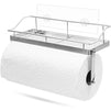 Wall Mount Shelf Paper Towel Holder, Stainless Steel Kitchen Accessory (12.3 x 6 x 4.3 In)