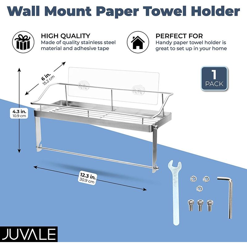 Stainless Steel Wall-mounted Paper Towel Holder For Kitchen Cabinet