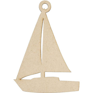 Unfinished Wooden Nautical Christmas Tree Ornaments for Crafts (24 Pack)