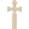 Unfinished Wooden Cross Christmas Tree Ornaments for Crafts (24 Pack)