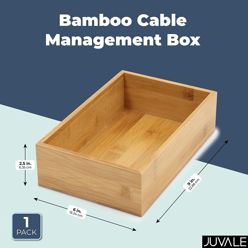 Bamboo Drawer Organizer Storage Box (9 x 6 x 2.5 Inches)