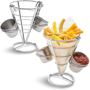 French Fry Holder, Finger Food Cones (2 Pack)