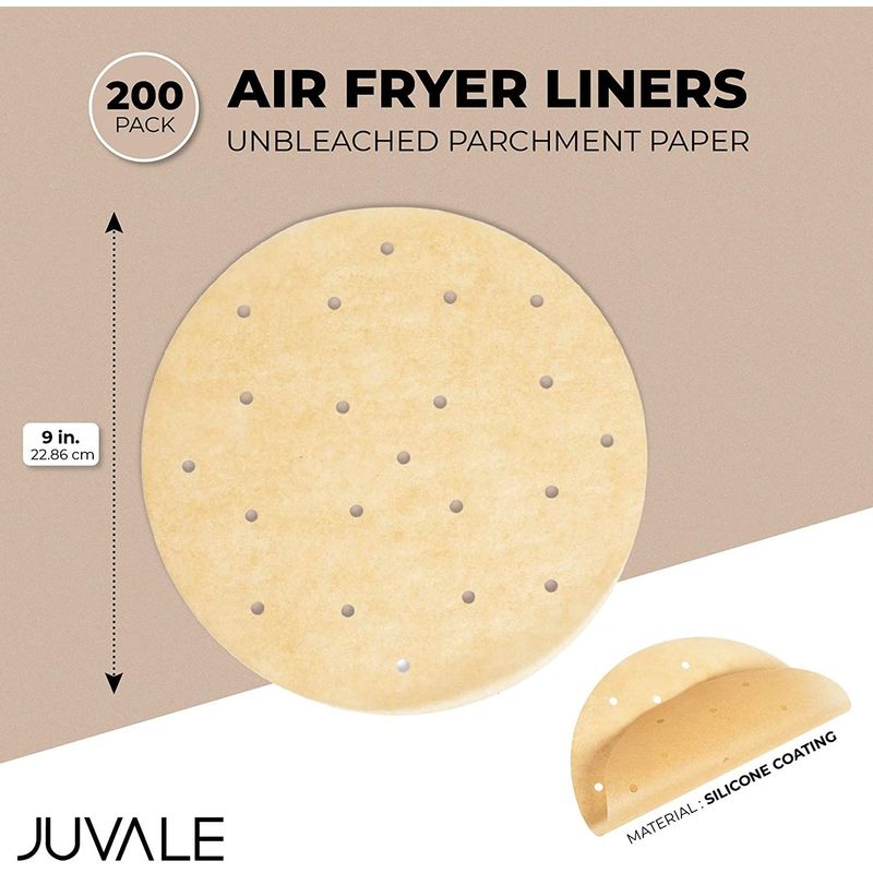 Parchment Paper Rounds, Air Fryer Liners, (9 In, 200 Pack)